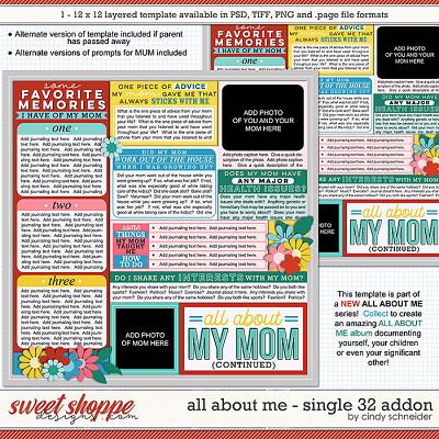 Cindy's Layered Templates - All About Me Single 32 Add-on by Cindy Schneider