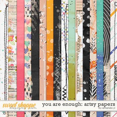 You are enough: artsy papers by Amanda Yi