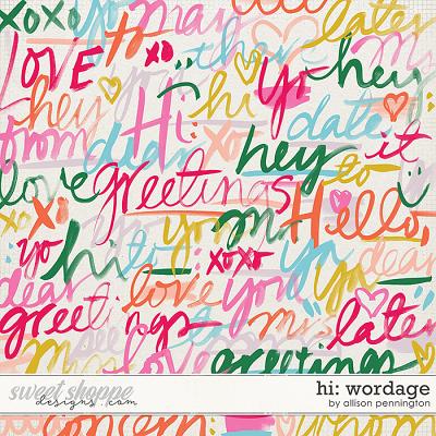 Hi: Wordage by Allison Pennington