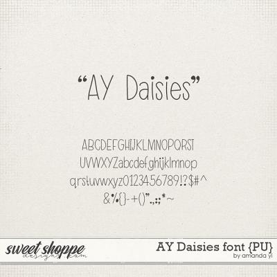 AY Daisies font {PU} by Amanda Yi