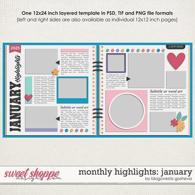 Monthly Highlights: January {layered templates} by Blagovesta Gosheva