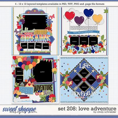 Cindy's Layered Templates - Set 208: Love Adventure by Cindy Schneider