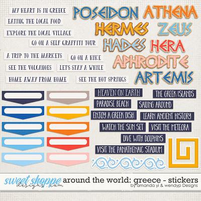 Around the world: Greece - Stickers by Amanda Yi & WendyP Designs
