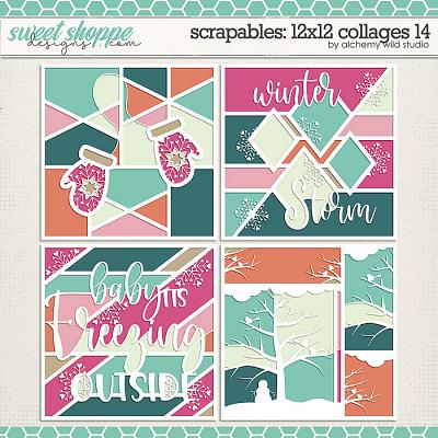 Scrapables: 12x12 Collages 14 Layered Templates by Amber
