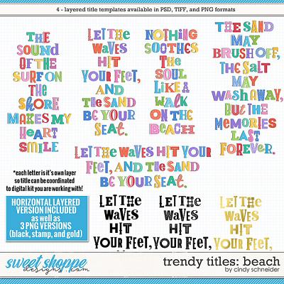 Cindy's Layered Templates - Trendy Titles: Beach by Cindy Schneider