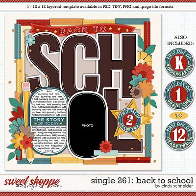 Cindy's Layered Templates - Single 261: Back to School by Cindy Schneider