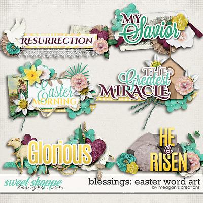 Blessings: Easter Word Art by Meagan's Creations