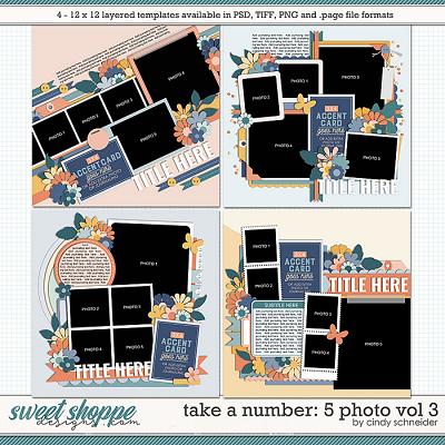 Cindy's Layered Templates - Take a Number: 5 Photo Vol. 3 by Cindy Schneider
