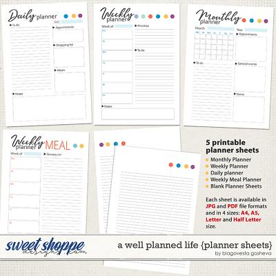 A Well Planned Life {planner sheets} by Blagovesta Gosheva