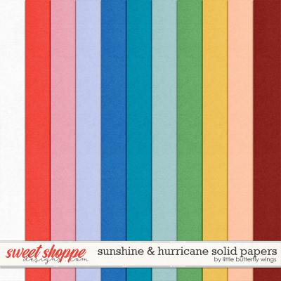 Sunshine & Hurricane solid papers by Little Butterfly Wings