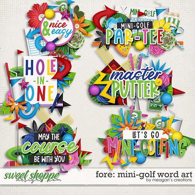 Fore: Mini-Golf Word Art by Meagan's Creations