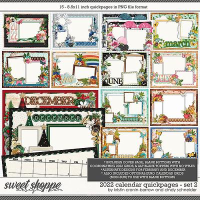 2022 Calendar Quickpages: Set 2 by Cindy Schneider and Kristin Cronin-Barrow