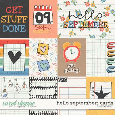 Hello September: cards by Amanda Yi