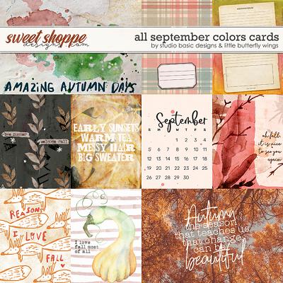 All September Colors Cards by Studio Basic and Little Butterfly Wings