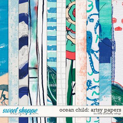 Ocean child: artsy papers by Little Butterfly Wings