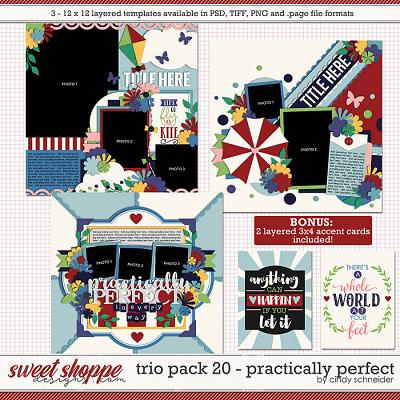 Cindy's Layered Templates - Trio Pack 20: Practically Perfect by Cindy Schneider