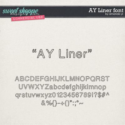 CU AY Liner font by Amanda Yi