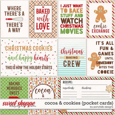 Cocoa & Cookies Pocket Cards by Ponytails