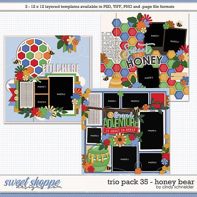 Cindy's Layered Templates - Trio Pack 35: Honey Bear by Cindy Schneider