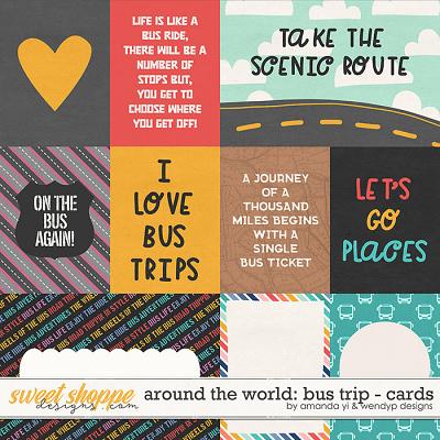 Around the world: Bus Trip- cards by Amanda Yi & WendyP Designs