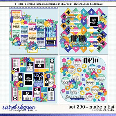 Cindy's Layered Templates - Set 290: Make a List by Cindy Schneider