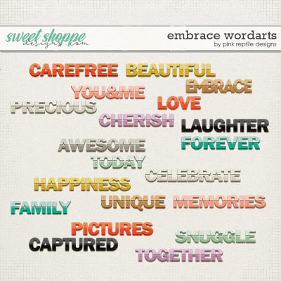 Embrace Word Art by Pink Reptile Designs