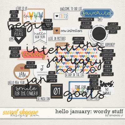 Hello January: wordy stuff by Amanda Yi