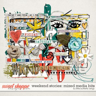 Weekend stories mixed media bits by Little Butterfly Wings
