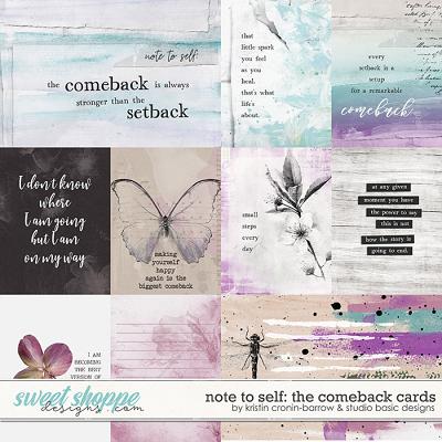 Note to Self: The Comeback Cards by Kristin Cronin-Barrow and Studio Basic Designs