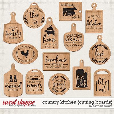 Country Kitchen Cutting Boards by Ponytails