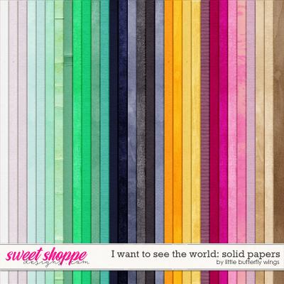 I want to see the world solid papers by Little Butterfly Wings