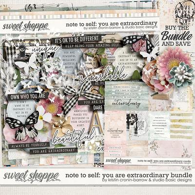 Note to Self: You are Extraordinary Bundle by Kristin Cronin-Barrow and Studio Basic Designs