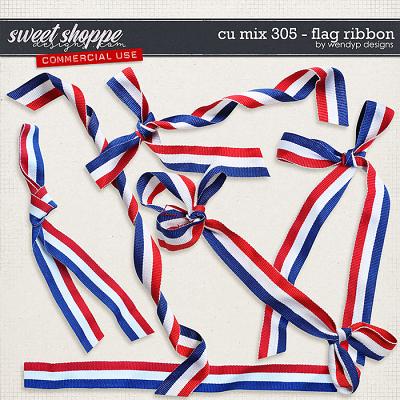 CU Mix 305 - flag ribbons by WendyP Designs 