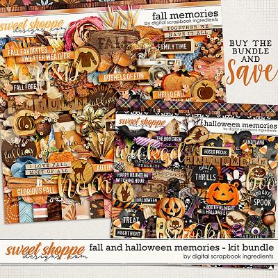 Fall & Halloween Memories Kit Bundle by Digital Scrapbook Ingredients