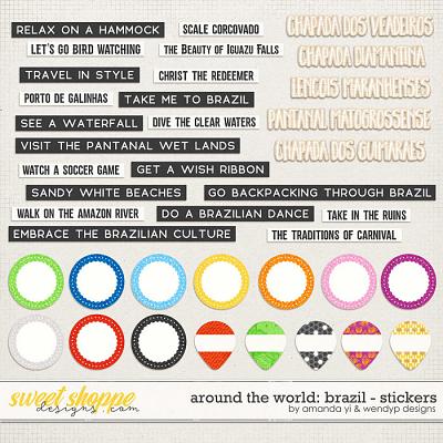 Around the world: Brazil - Stickers by Amanda Yi & WendyP Designs