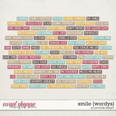 Smile Wordys by Ponytails