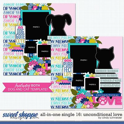 Cindy's Layered Templates - All in One Single 16: Unconditional Love by Cindy Schneider