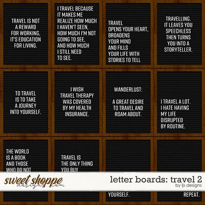 Letter Boards - Travel 2 by LJS Designs