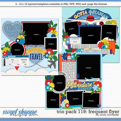 Cindy's Layered Templates - Trio Pack 119: Frequent Flyer by Cindy Schneider