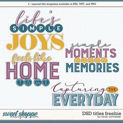 Cindy's Layered Titles: DSD Titles Freebie by Cindy Schneider
