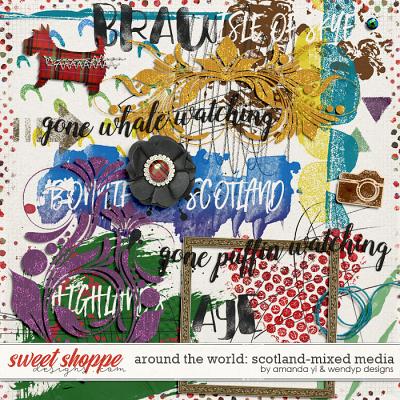 Around the world: Scotland - Mixed Media by Amanda Yi and WendyP Designs