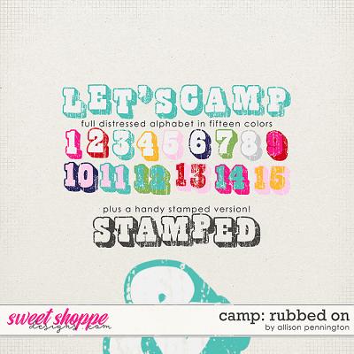 Camp: Rubbed On by Allison Pennington