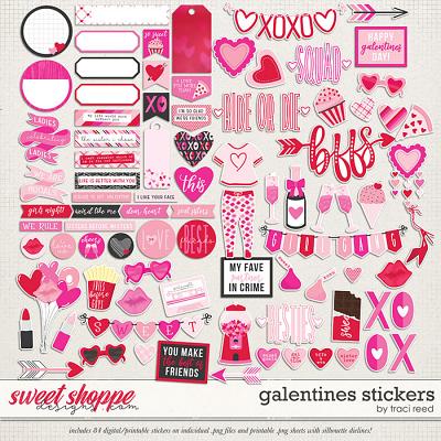 Galentines Stickers by Traci Reed