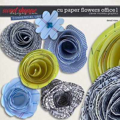 CU Paper Flowers Office 1 by Clever Monkey Graphics