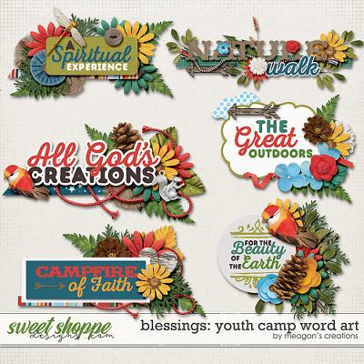 Blessings: Youth Camp Word Art by Meagan's Creations