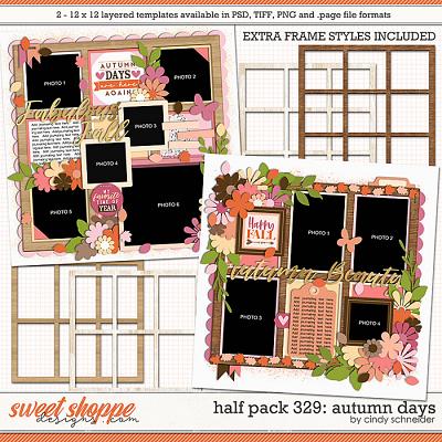 Cindy's Layered Templates - Half Pack 329:  Autumn Days by Cindy Schneider