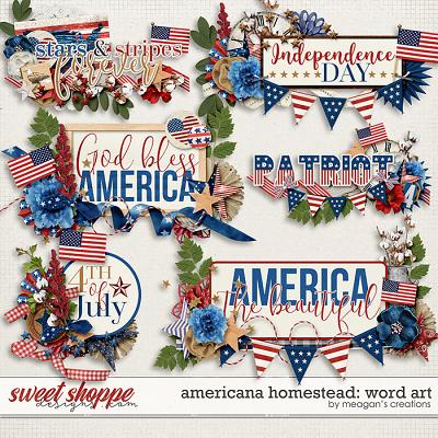 Americana Homestead: Word Art by Meagan's Creations