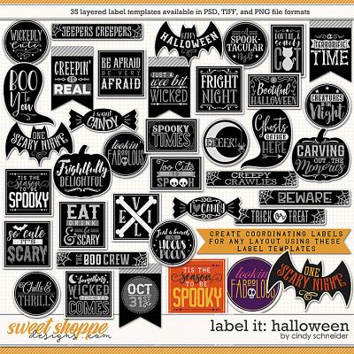 Cindy's Layered Templates - Label It: Halloween by Cindy Schneider