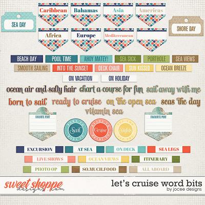 Lets Cruise Word Bits by JoCee Designs