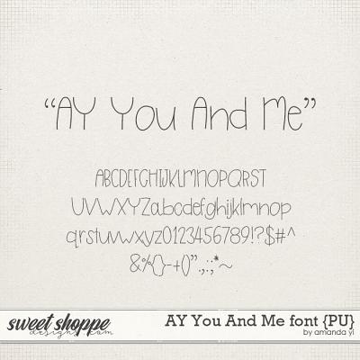 AY You And Me font {PU} by Amanda Yi
